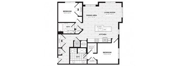a floor plan of a bedroom house at Rivergate, Virginia