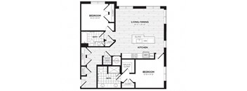a floor plan of a bedroom house at Rivergate, Woodbridge, VA