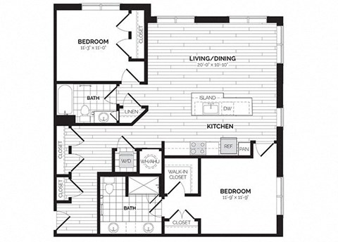 a floor plan of a bedroom house at Rivergate, Woodbridge, VA