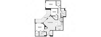 a black and white floor plan of a house at Rivergate, Woodbridge, VA