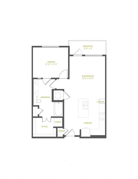 A2 Floor Plan at The Quincy Apartments, Acworth, GA, 30102