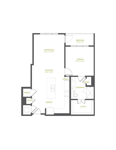 A4 Floor Plan at The Quincy Apartments, Acworth, GA, 30102