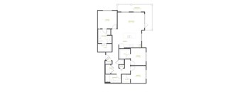 C1 Floor Plan at The Quincy Apartments, Georgia, 30102