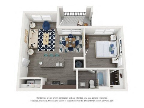 A1 Floor Plan at Capstone at Banks Crossing, Commerce, GA, 30529