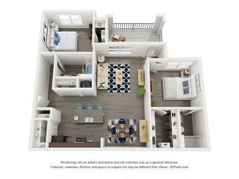 B1 Floor Plan at Capstone at Banks Crossing, Georgia