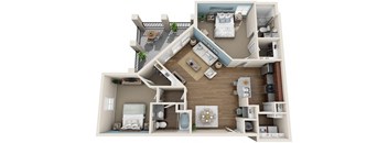 Lookout Corner | 1,151 Sq. Ft. Floor Plan at Integra Vista Apartments, Hixson Tennessee