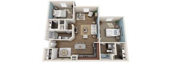 Walden Den Floor Plan | 1,155 Sq. Ft. at Integra Vista Apartments, TN 37343