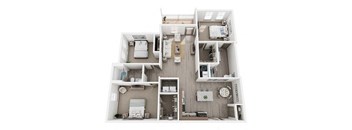 Concord Floor Plan | 1,521 Sq. Ft. at Village at Westland Cove Apartments, Tennessee, 37922