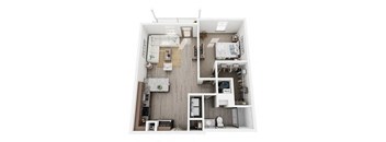Cove Floor Plan | 869 Sq. Ft. at Village at Westland Cove Apartments, Tennessee, 37922