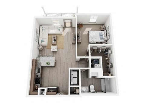 Cove Floor Plan | 869 Sq. Ft. at Village at Westland Cove Apartments, Tennessee, 37922
