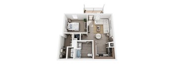 Lagoon Floor Plan | 725 Sq. Ft. at Village at Westland Cove Apartments, Knoxville, TN