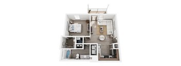 Levee Floor Plan | 717 Sq. Ft. at Village at Westland Cove Apartments, Knoxville, 37922