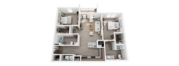 Quarry Floor Plan | 1,248 Sq. Ft. at Village at Westland Cove Apartments, Knoxville