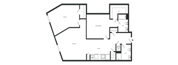 Exhilarate Floor Plan | 1,074 Sq. Ft. at Mayton Transfer Lofts, Virginia