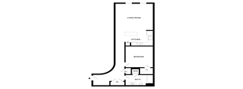 Forge Floor Plan | 772 Sq. Ft. at Mayton Transfer Lofts, Petersburg Virginia