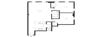 Honor Floor Plan | 911 Sq. Ft. at Mayton Transfer Lofts, Virginia, 23803