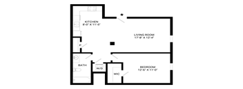 Legend Floor Plan | 654 Sq. Ft. at Mayton Transfer Lofts, Virginia, 23803