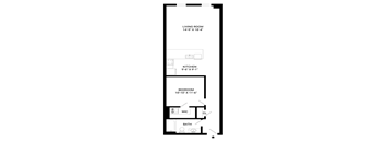 Paramount Floor Plan | 780 Sq. Ft. at Mayton Transfer Lofts, Petersburg, VA 23803