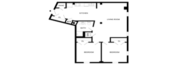 Persist Floor Plan | 951 Sq. Ft. at Mayton Transfer Lofts, Petersburg Virginia