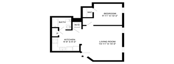 Premier Floor Plan | 602 Sq. Ft. at Mayton Transfer Lofts, Petersburg, VA