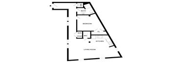 Spark Floor Plan | 688 Sq. Ft. at Mayton Transfer Lofts, Petersburg, VA