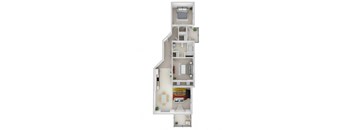 the floor plan of the apartments