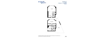 River City - Penthouse 2 Bed/2.5 Bath Floor Plan