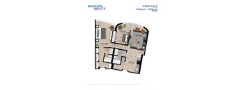 River City - 2 Bed/2 Bath Floor Plan