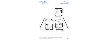 River City - Penthouse 3 Bed/3.5 Bath Floor Plan