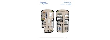 River City - Townhome 3 Bed/2.5 Bath Floor Plan