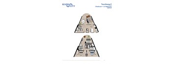 River City - Townhome 3 Bed/2.5 Bath Floor Plan