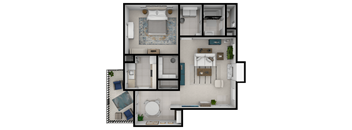 Live 11 Floor Plan at Lifestyle at Shreveport, Louisiana, 71109