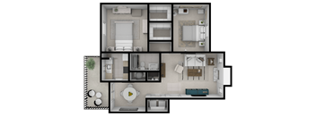Live 21 Floor Plan at Lifestyle at Shreveport, Shreveport, 71109
