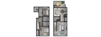 Live 22 Floor Plan at Lifestyle at Shreveport, Shreveport