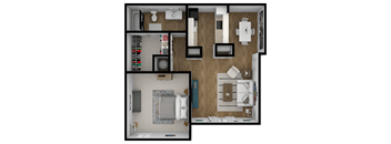 Live 11 Floor Plan at Lifestyle at Shreveport, Shreveport, LA, 71109