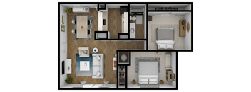 Live 21 Floor Plan at Lifestyle at Shreveport, Shreveport, LA
