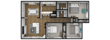 Live 32 Floor Plan at Lifestyle at Shreveport, Shreveport, Louisiana