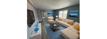Spacious Living Room at The Summit, New York