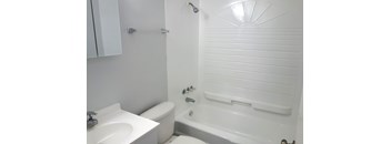 Bathroom Interior at The Terraces at Dekalb, Illinois