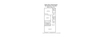 2 bedroom-840 sq. ft.