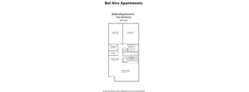 the floor plan of bel air apartments