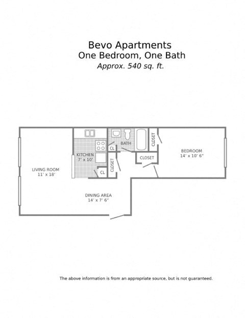 a floor plan of a bedroom apartment