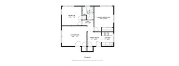a floor plan of a home with a bedroom and a living room