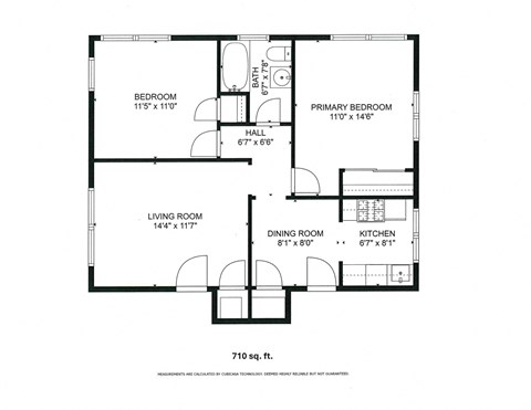 a floor plan of a home with a bedroom and a living room