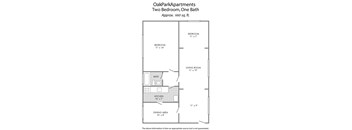 the floor plan of oak park apartments