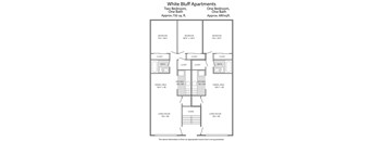 the floor plan of white bluff apartments