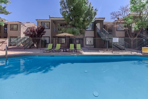 the pool at the preserve at polo apartments