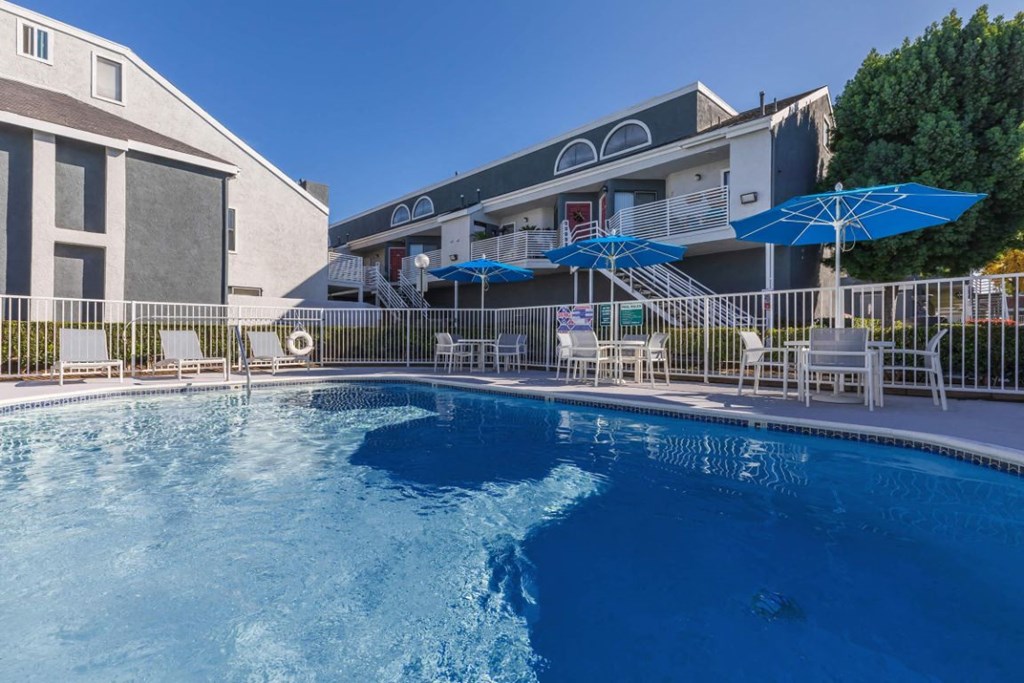 the swimming pool at our apartments