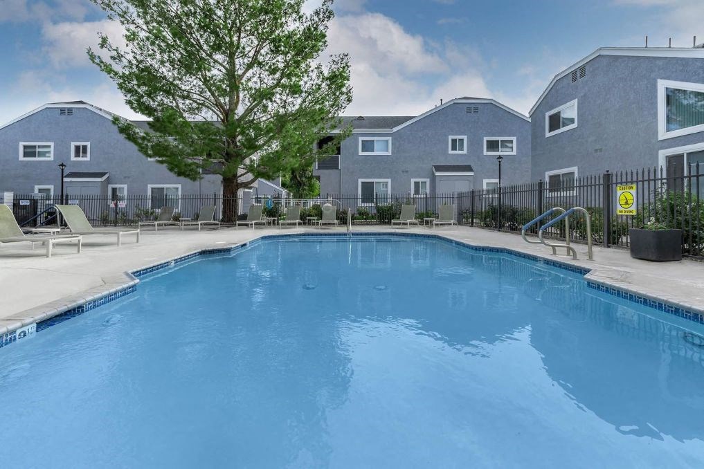 our apartments have a large pool in front of our buildings
