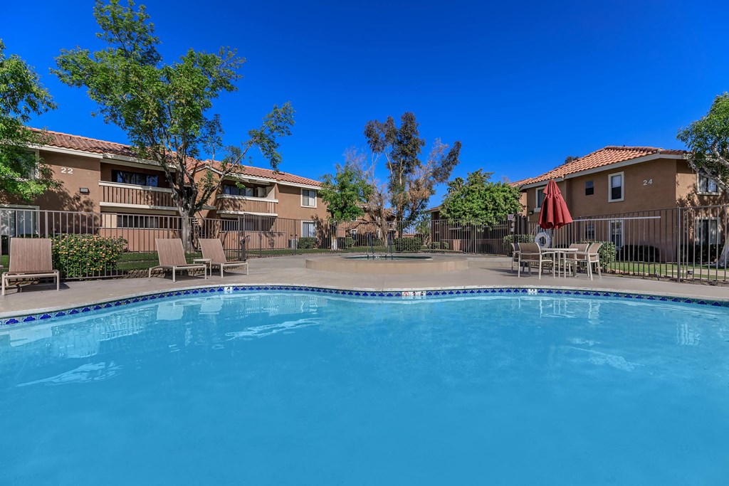 the swimming pool at our apartments